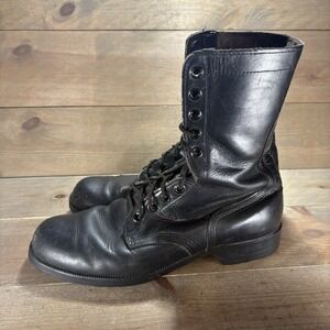 vintage ro search mens size 10.5 shoes black leather combat military boots